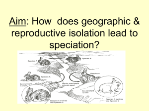 Evolution 5 Geographic and Reproductive Isolation