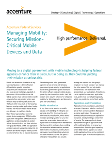 Securing Mission- Critical Mobile Devices and Data
