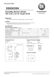 SS0503SH : Schottky Barrier Diode, 30V, 0.5A