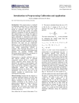 Introduction to Preprocessing Calibration and Application (PDF 40KB)
