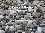 Types of Rocks- Anticipation Guide