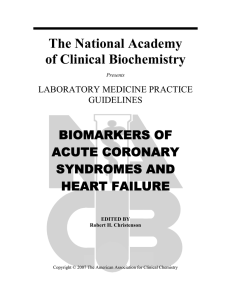 Biomarkers of Acute Coronary Syndrome and Heart Failure