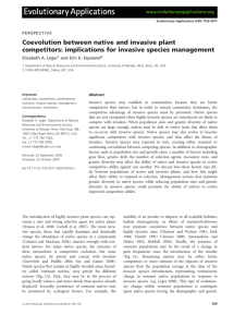 Coevolution between native and invasive plant competitors