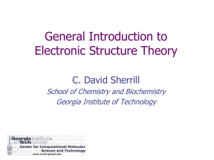 General Introduction to Electronic Structure Theory