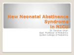 New Neonatal Abstinence Syndrome in NICU