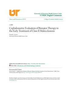 Cephalometric Evaluation of Bionator Therapy in the Early