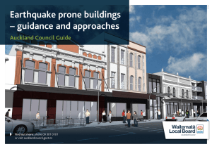 Earthquake prone buildings – guidance and