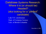 Hiring in Databases - UBC Department of Computer Science