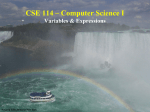 Variable - Computer Science, Stony Brook University