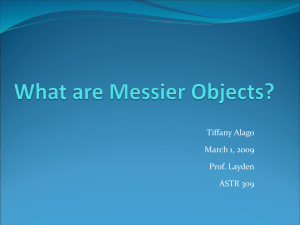 What are Messier Objects? - Bowling Green State University