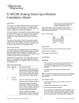 E-IDC2B Analog Dual Input Module Installation Sheet