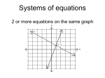 Systems of equations 2 or more equations on the same graph