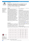 Hypotension induced by the concomitant use of a calcium