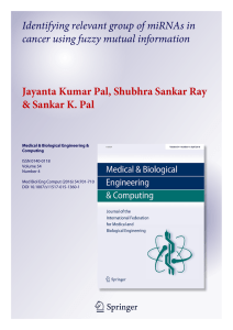 Identifying relevant group of miRNAs in cancer using fuzzy mutual