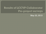 Results of LCCVP Collaborator Pre-project