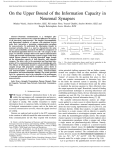 On the Upper Bound of the Information Capacity in Neuronal