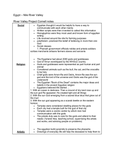Egypt – Nile River Valley River Valley Project Cornell notes