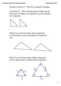 Congruent tests for triangles.notebook