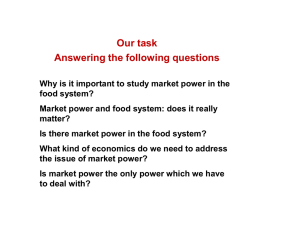 Market power and food system