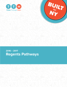 Regents Pathways - Think Through Math
