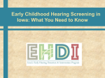 Early Childhood Hearing Screening in Iowa: What You Need to Know