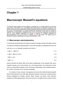 The macroscopic Maxwell equations