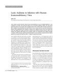 Lactic Acidemia in Infection with Human Immunodeficiency Virus
