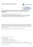 Ophthalmology and Eye Diseases clinical Options for the Reduction