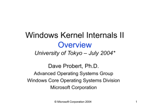 Windows Kernel Internals Overview