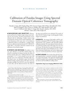 Calibration of Fundus Images Using Spectral Domain Optical
