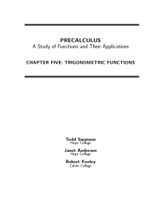 precalculus - Hope College Math Department