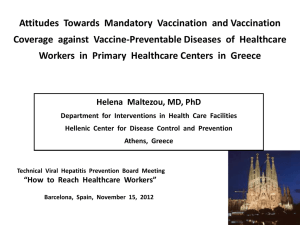 Attitudes toward mandatory occupational vaccinations and
