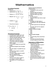 Maths 2 Unit Notes by Tim