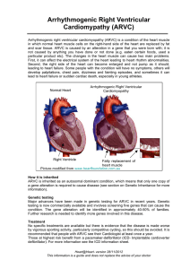 Arrhythmogenic Right Ventricular Cardiomypathy (ARVC)