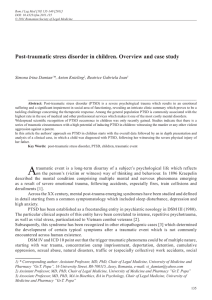 Post-traumatic stress disorder in children. Overview and case study