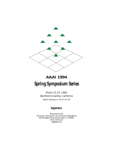 Spring Symposium Series - Association for the Advancement of