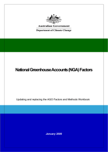 National Greenhouse Accounts (NGA) Factors