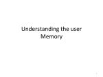 Understanding the user Memory