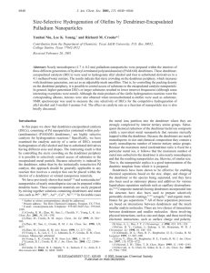 Size-Selective Hydrogenation of Olefins by Dendrimer