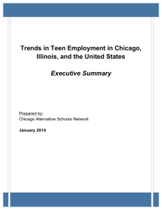 Trends in Teen Employment in Chicago, Illinois, and the United
