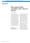 Does Animal Health Surveillance give value for money?
