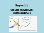Chapter 2.2 STANDARD NORMAL DISTRIBUTIONS