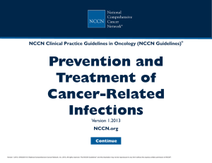 Prevention and Treatment of Cancer-Related Infections