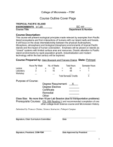 SC 117 - College of Micronesia