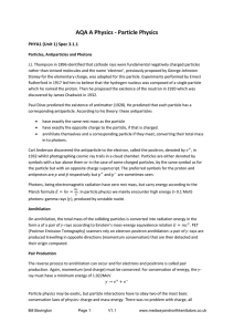 AQA A Physics - Particle Physics