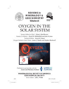 OXYGEN IN THE SOLAR SYSTEM