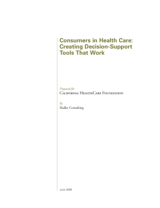 Consumers in Health Care: Creating Decision