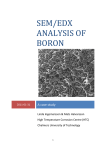 SEM/EDX analysis of boron - Chalmers