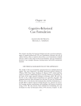 Cognitive-Behavioral Case Formulation