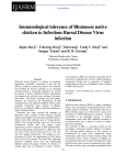 Immunological tolerance of Bhutanese native chicken to Infectious